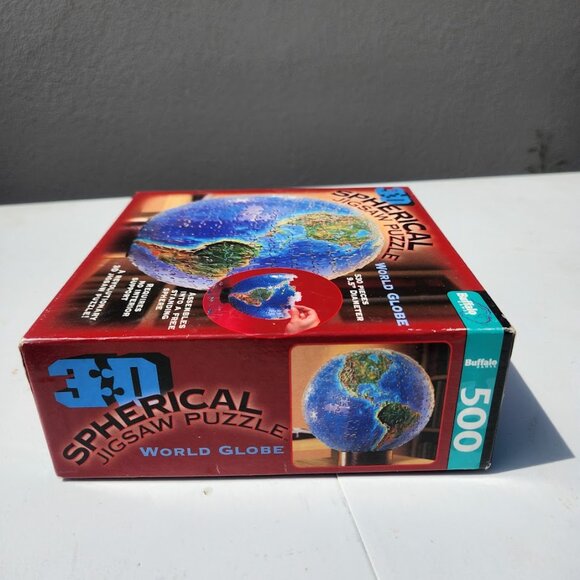 3D Spherical Puzzle World Globe 9.5" Diameter 530 Pieces Geography Free standing - Picture 13 of 16